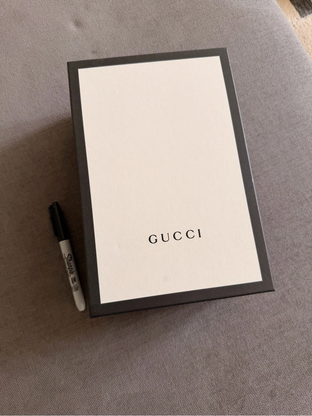 Authentic Gucci Empty Large Gift Box Black White Designer Storage